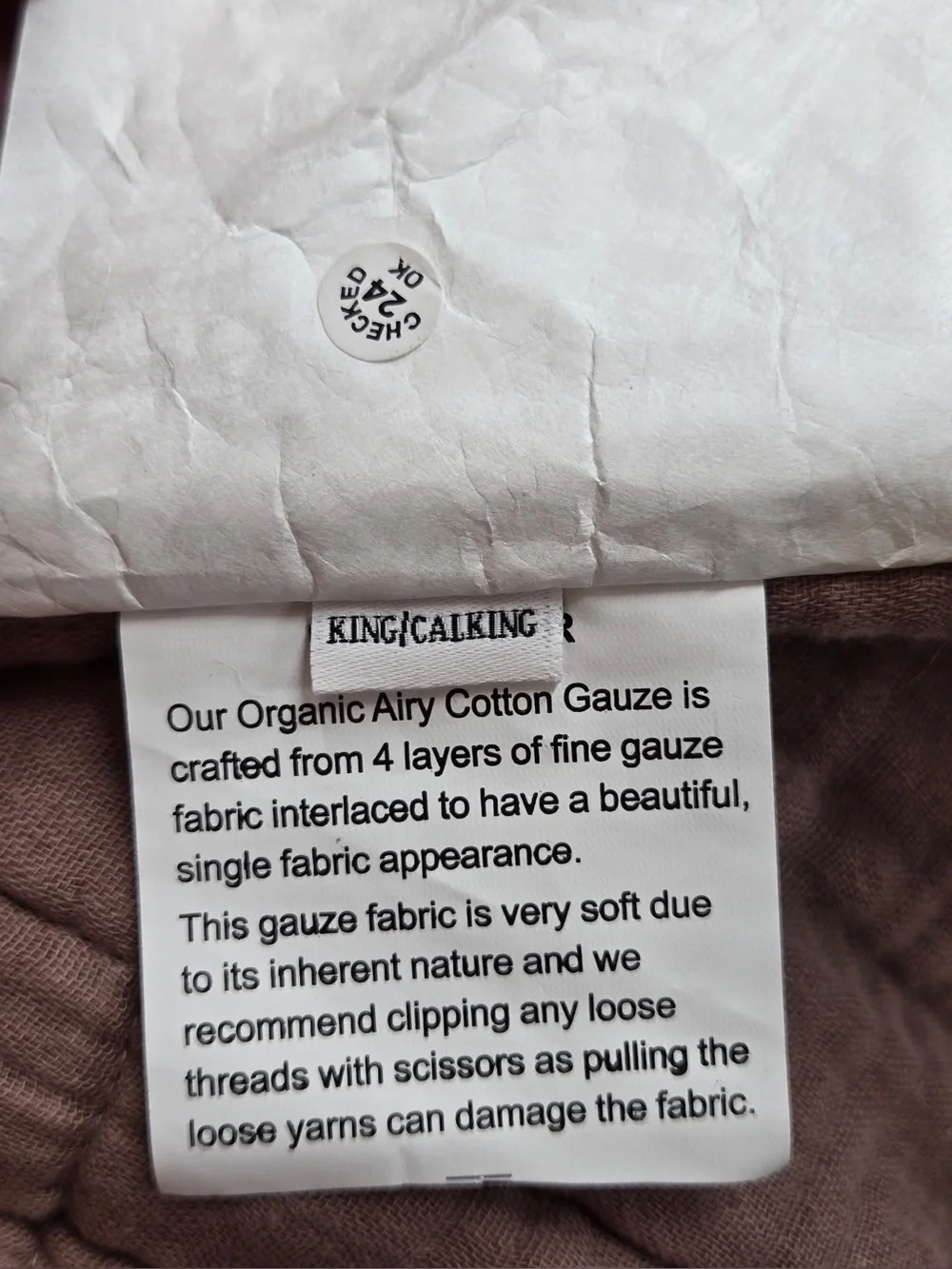 NWT QUINCE Organic Cotton Gauze Box Quilt Set King/Cal King Fig 1087